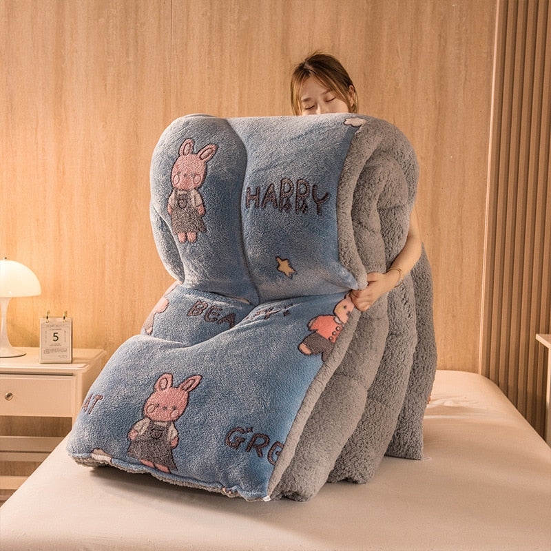 Couette Polaire Bleue Lapin