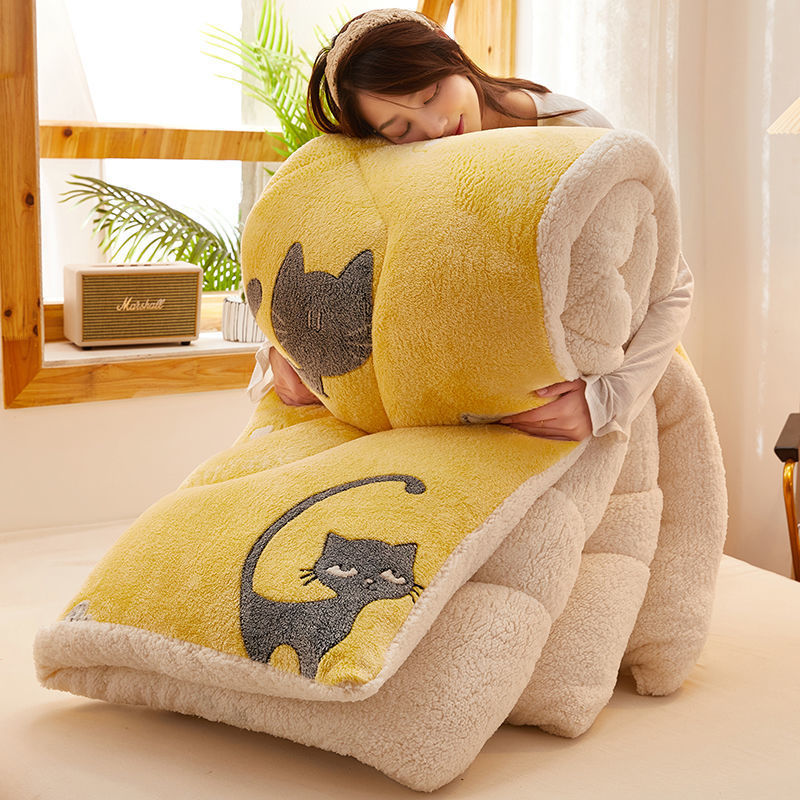 Couette Polaire Jaune Petits Chats