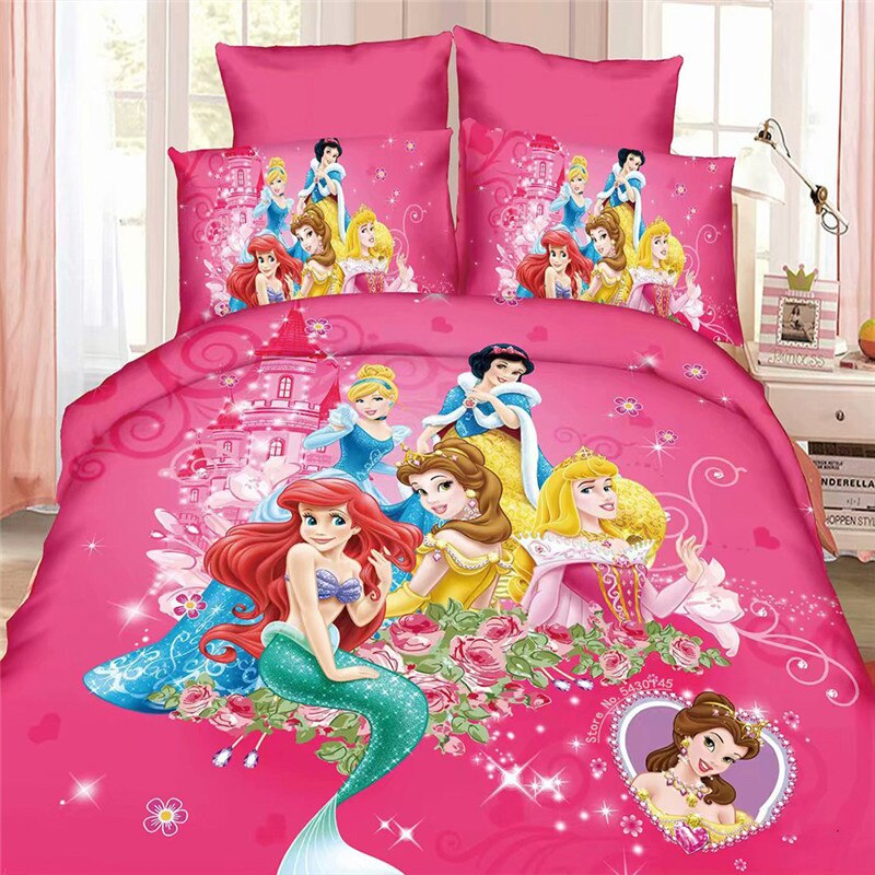 Ensemble De Literie Princesses Disney Château Rose