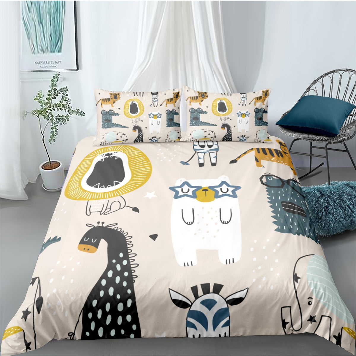 Housse De Couette Animaux Pour Enfant