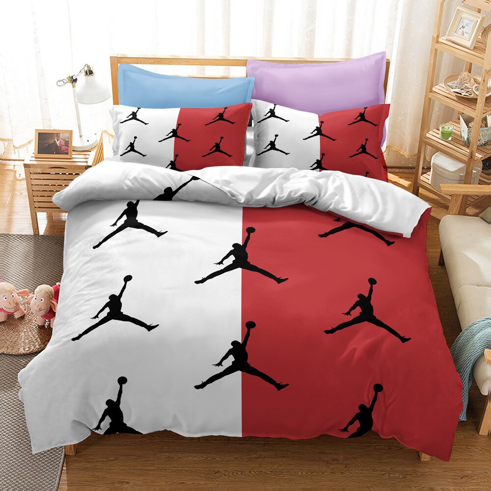 Housse De Couette Blanche Et Rouge Michael Jordan