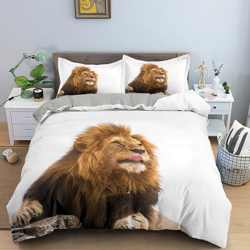 Housse De Couette Blanche Lion