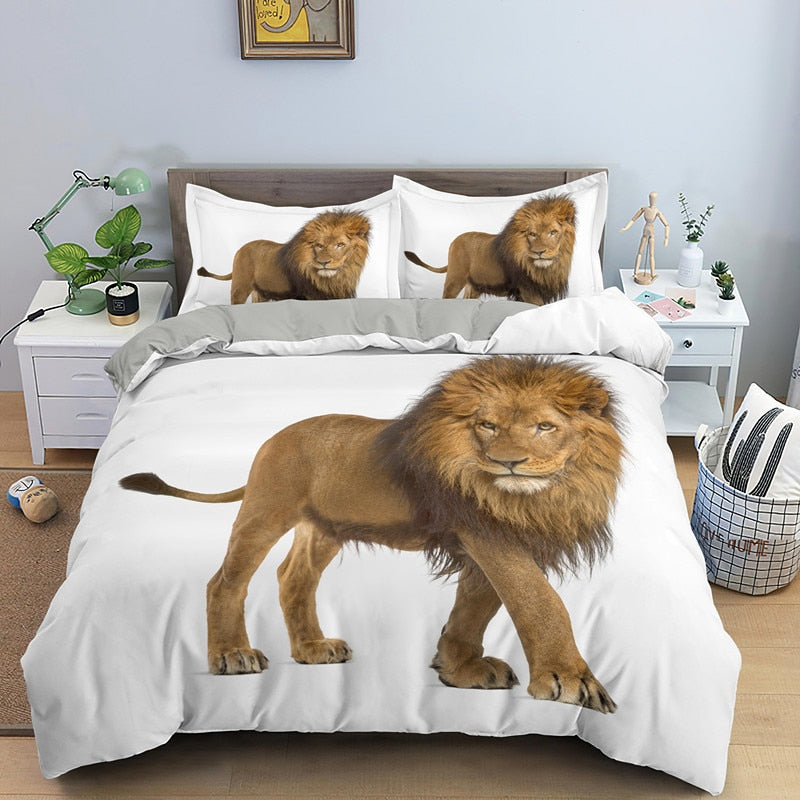 Housse De Couette Blanche Lion