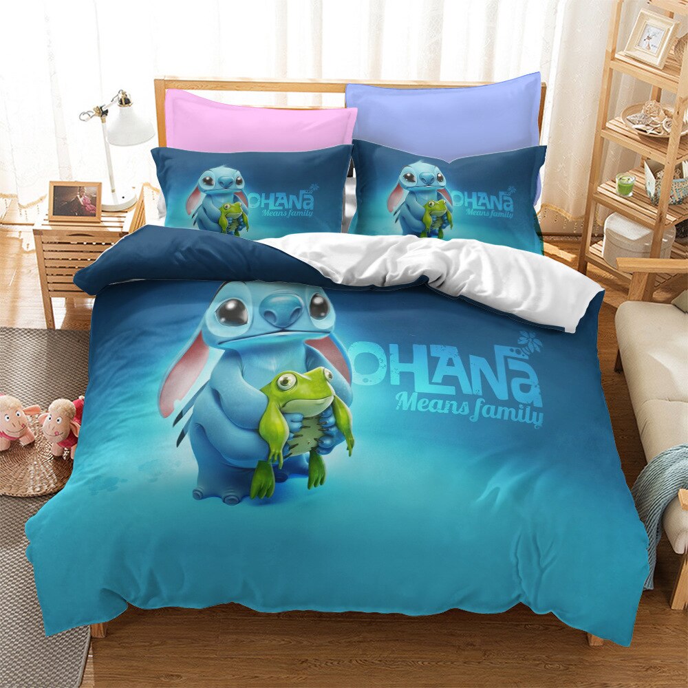 Housse De Couette Bleue Lilo Et Stich Ohana
