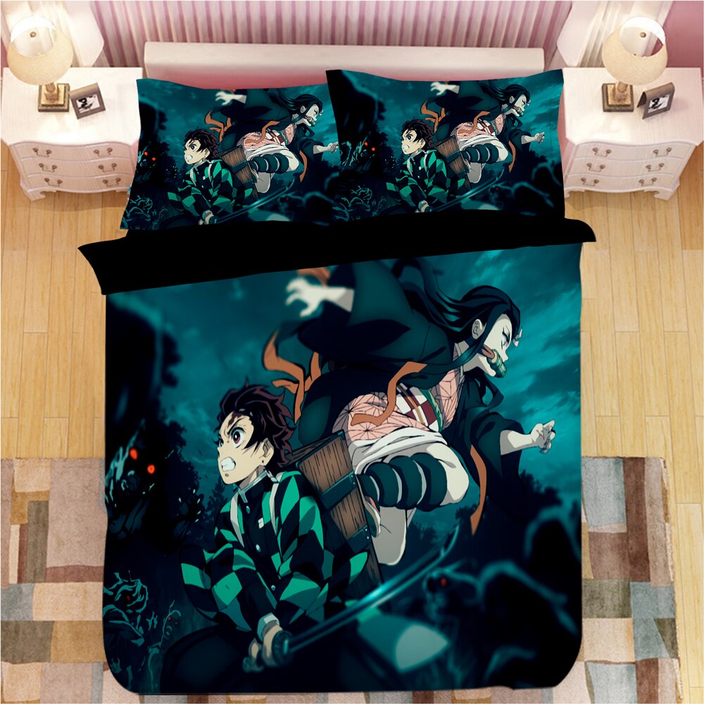 Housse De Couette Demon Slayer Nezuko Avec Tanjiro