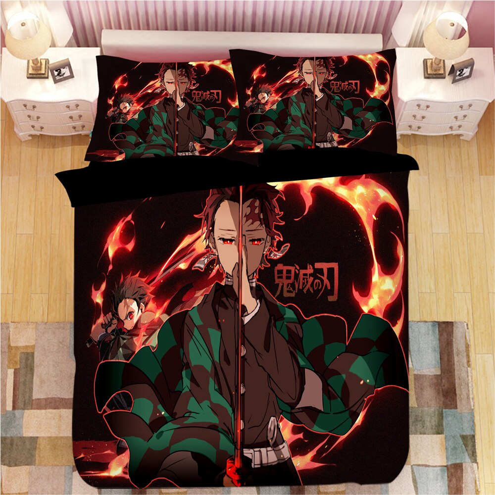 Housse De Couette Demon Slayer Tanjiro Feu