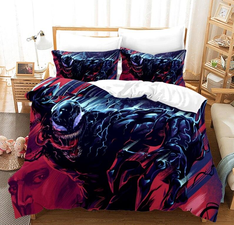 Housse De Couette Disney Marvel Venom Rose Et Bleue