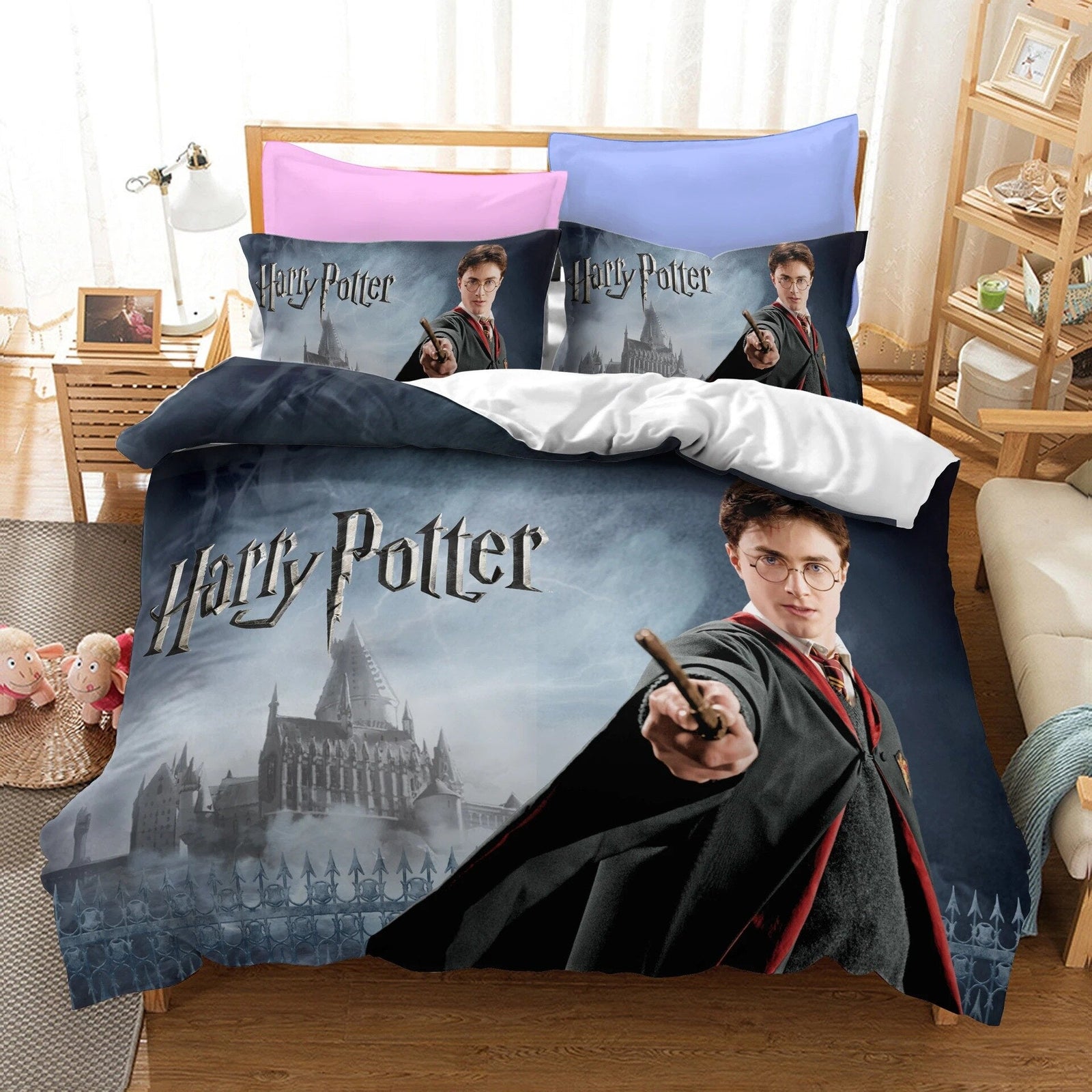 Housse De Couette Harry Potter devant Poudlard