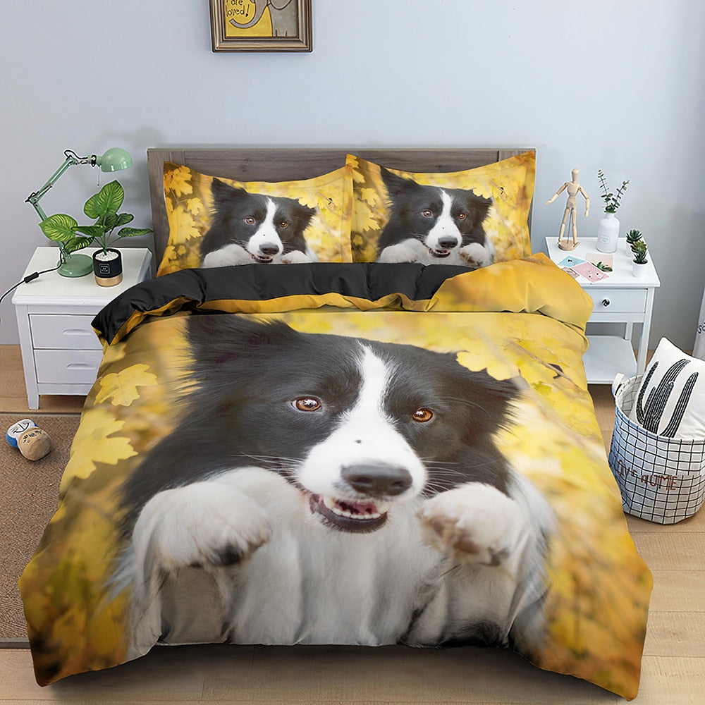 Housse De Couette Jaune Border Collie