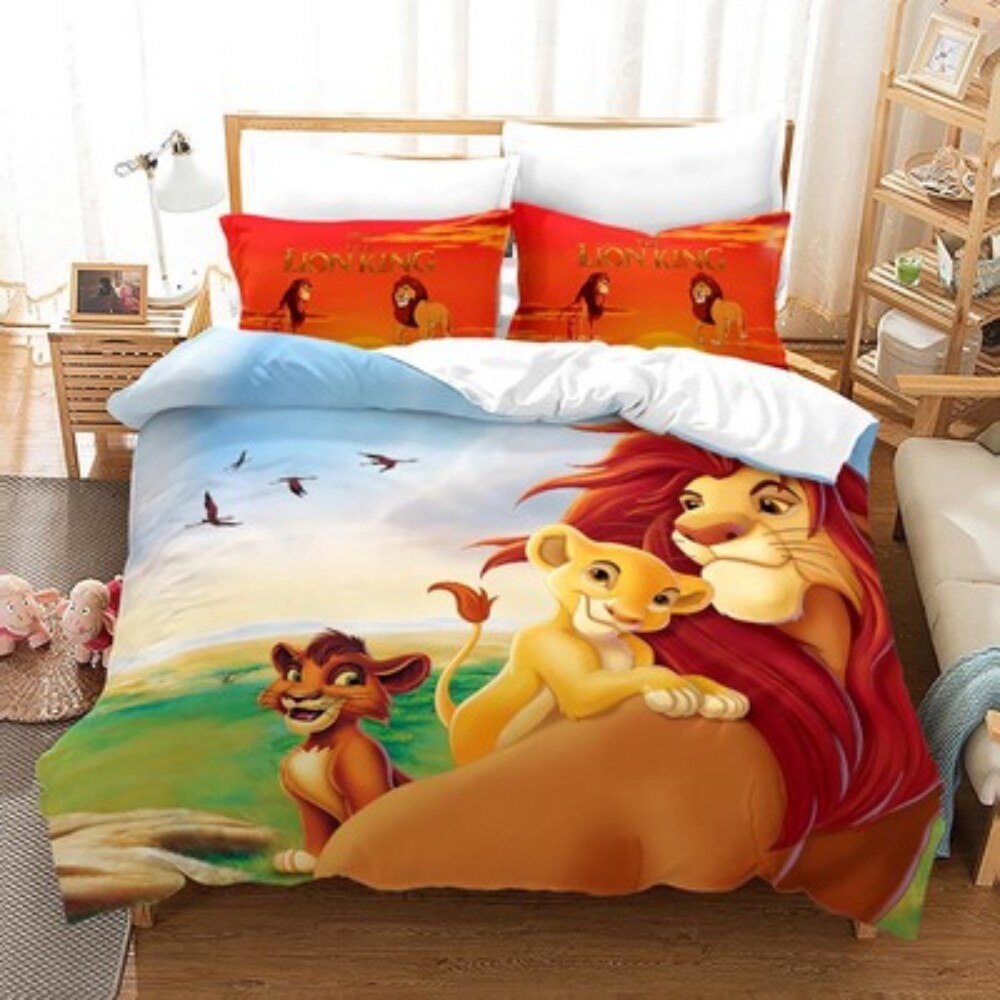 Housse De Couette Le Roi Lion Mufasa Et Les Lionceaux