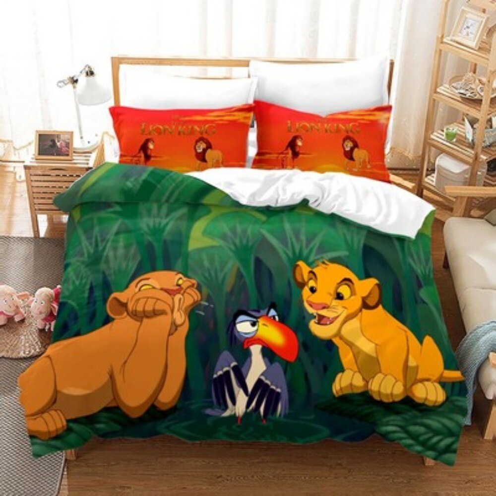 Housse De Couette Le Roi Lion Nala Simba Et Zazu