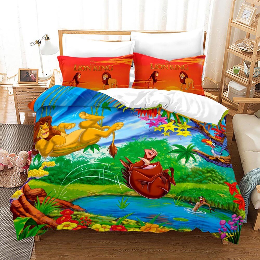 Housse De Couette Le Roi Lion Simba Et Ses Amis Lac