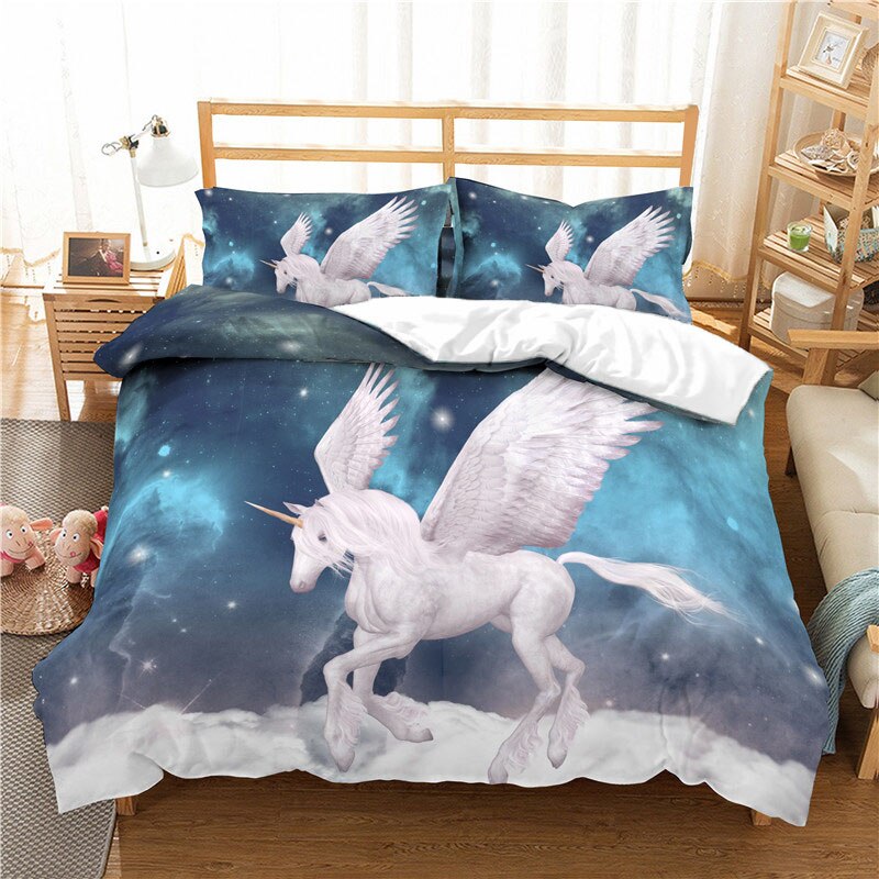Housse De Couette Licorne Qui S'Envole