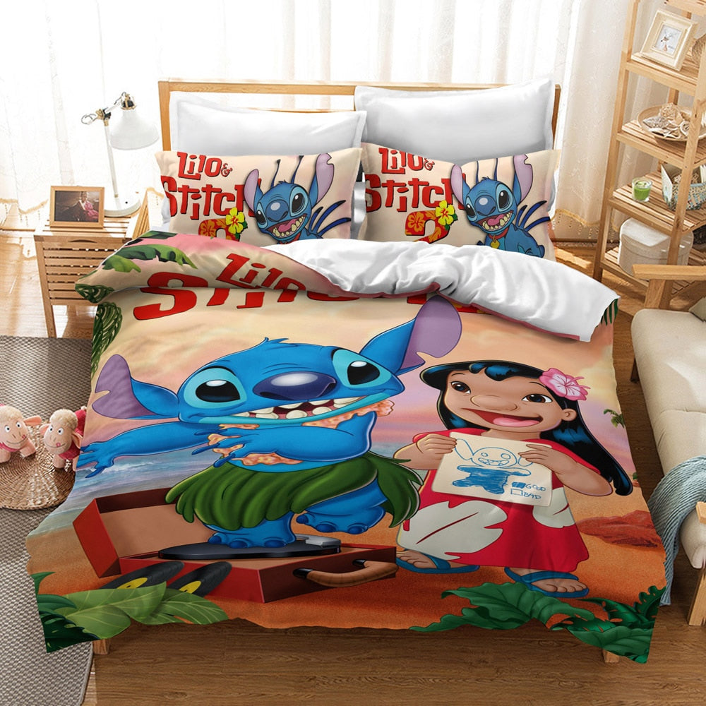 Housse De Couette Lilo Et Stitch A La Plage