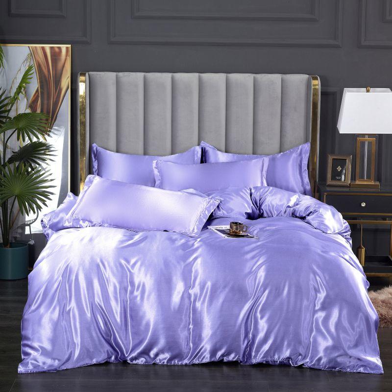 Housse De Couette Mauve Satin