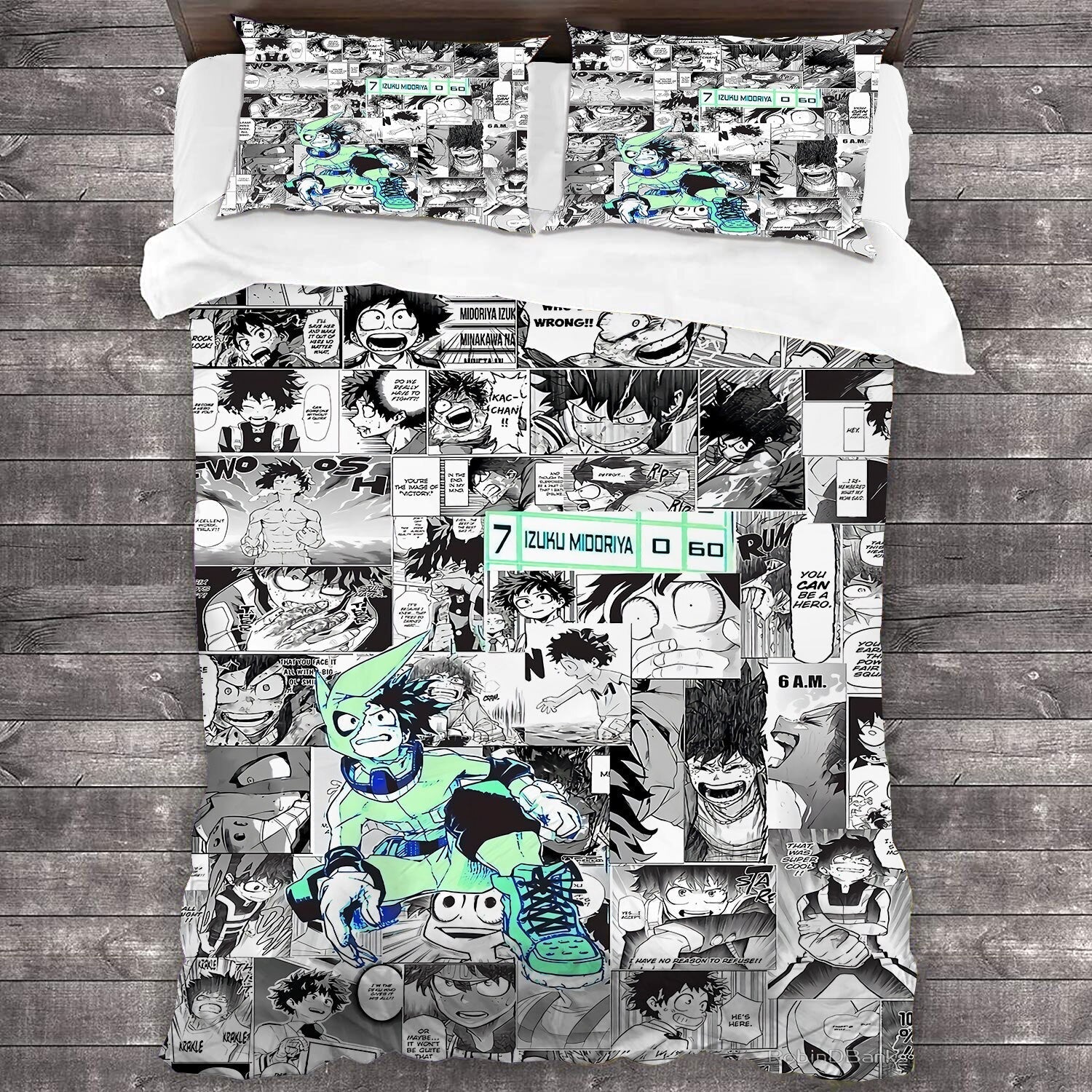 Housse De Couette My Hero Academia Noire Et Blanche