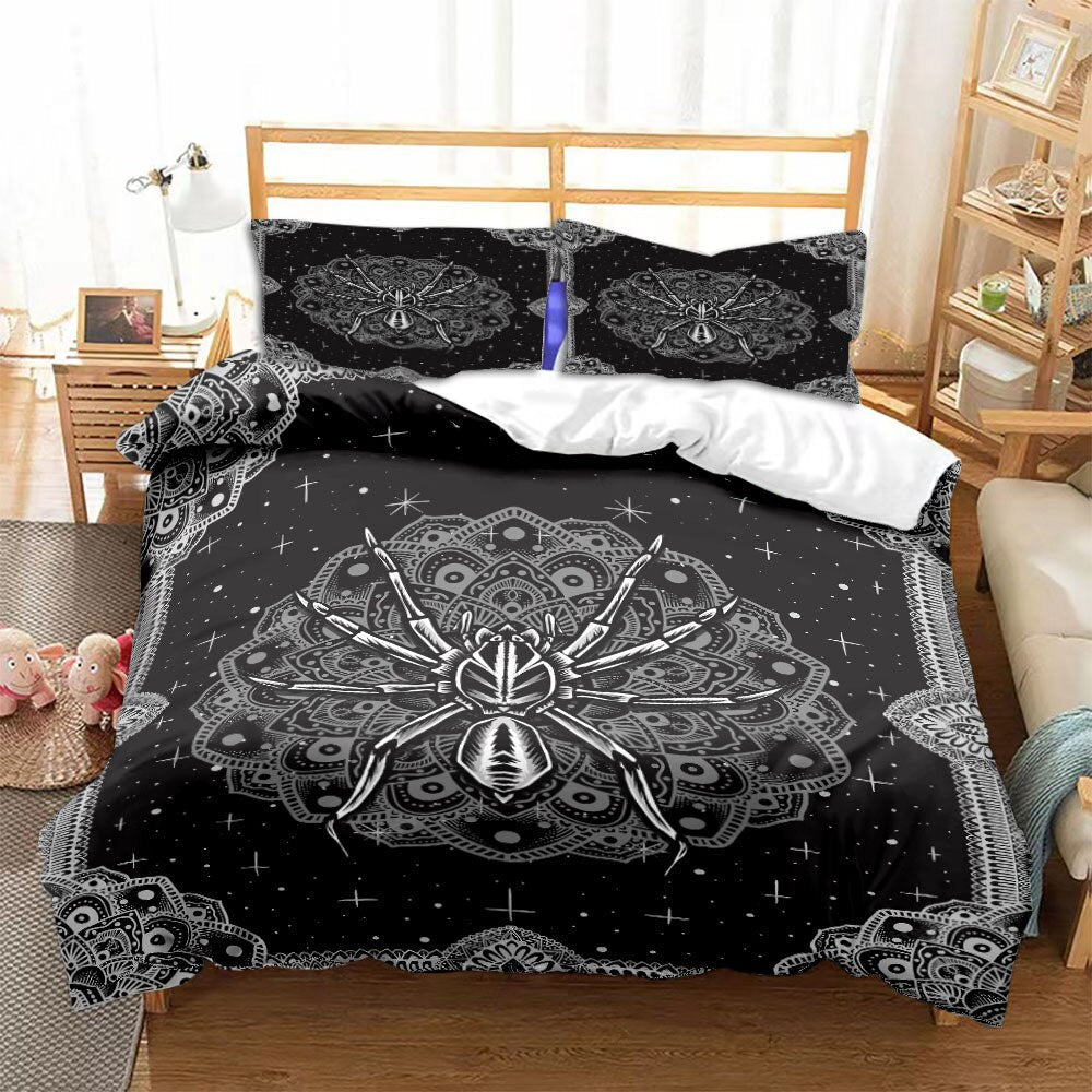 Housse De Couette Noir Araignée