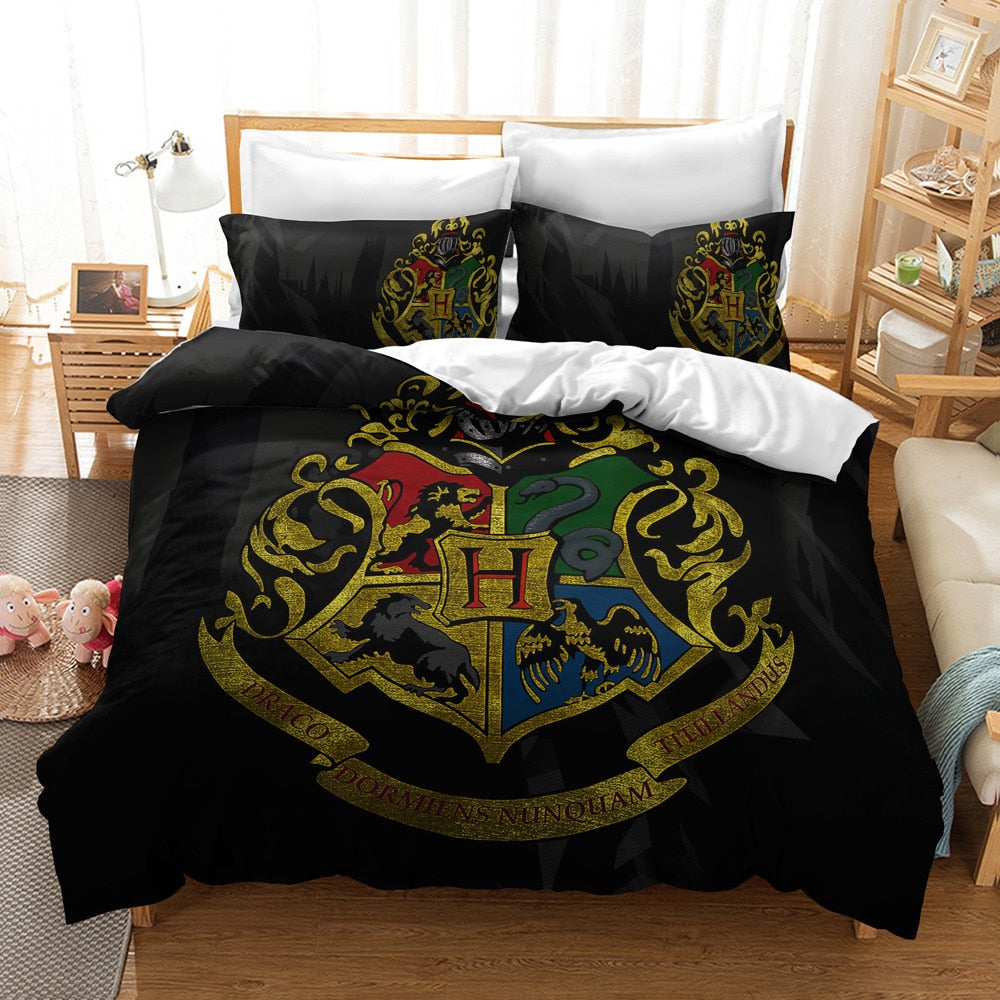 Housse De Couette Noire Harry Potter