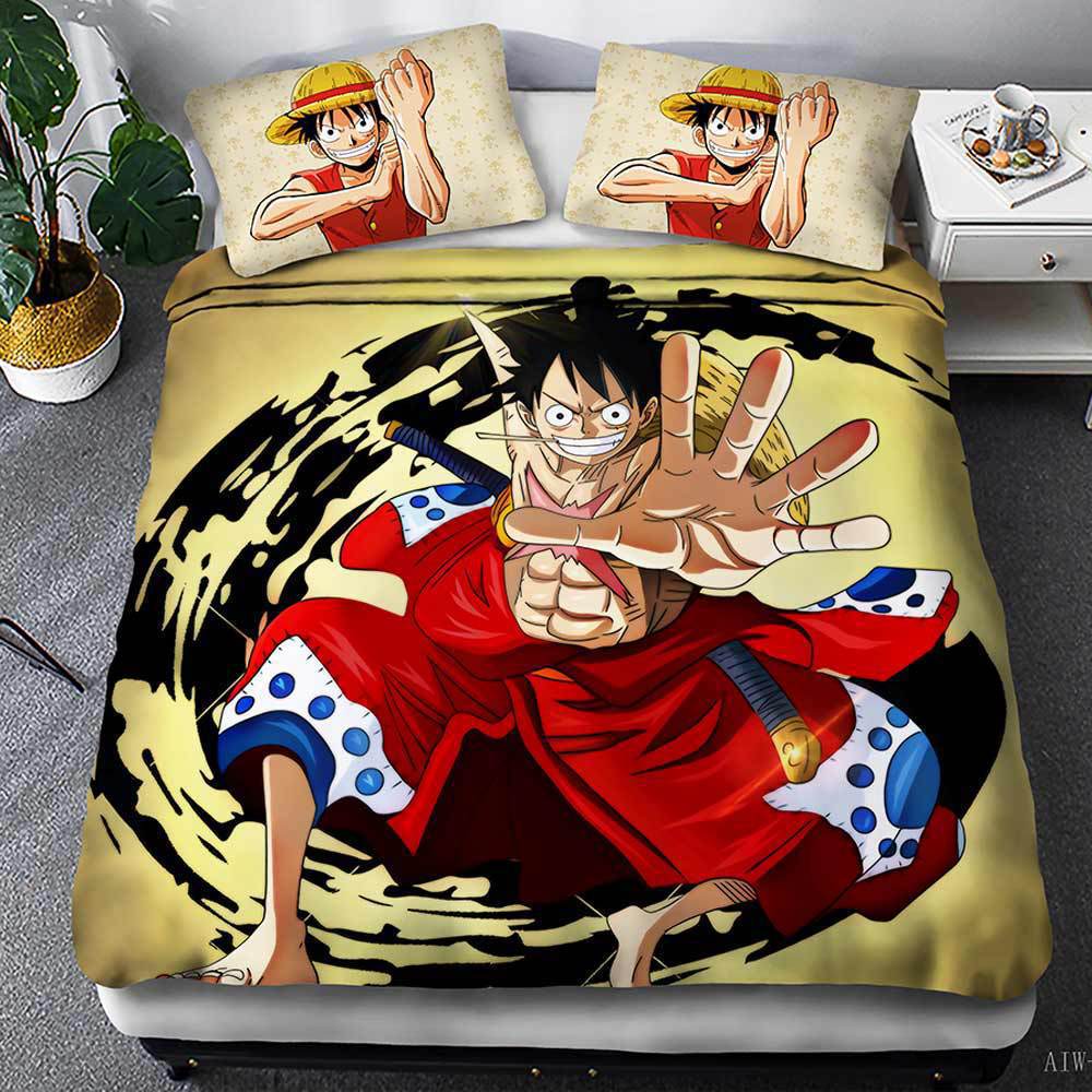 Housse De Couette One Piece Luffy Jaune