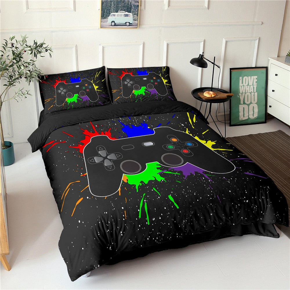 Housse De Couette Pour Gamer Noire