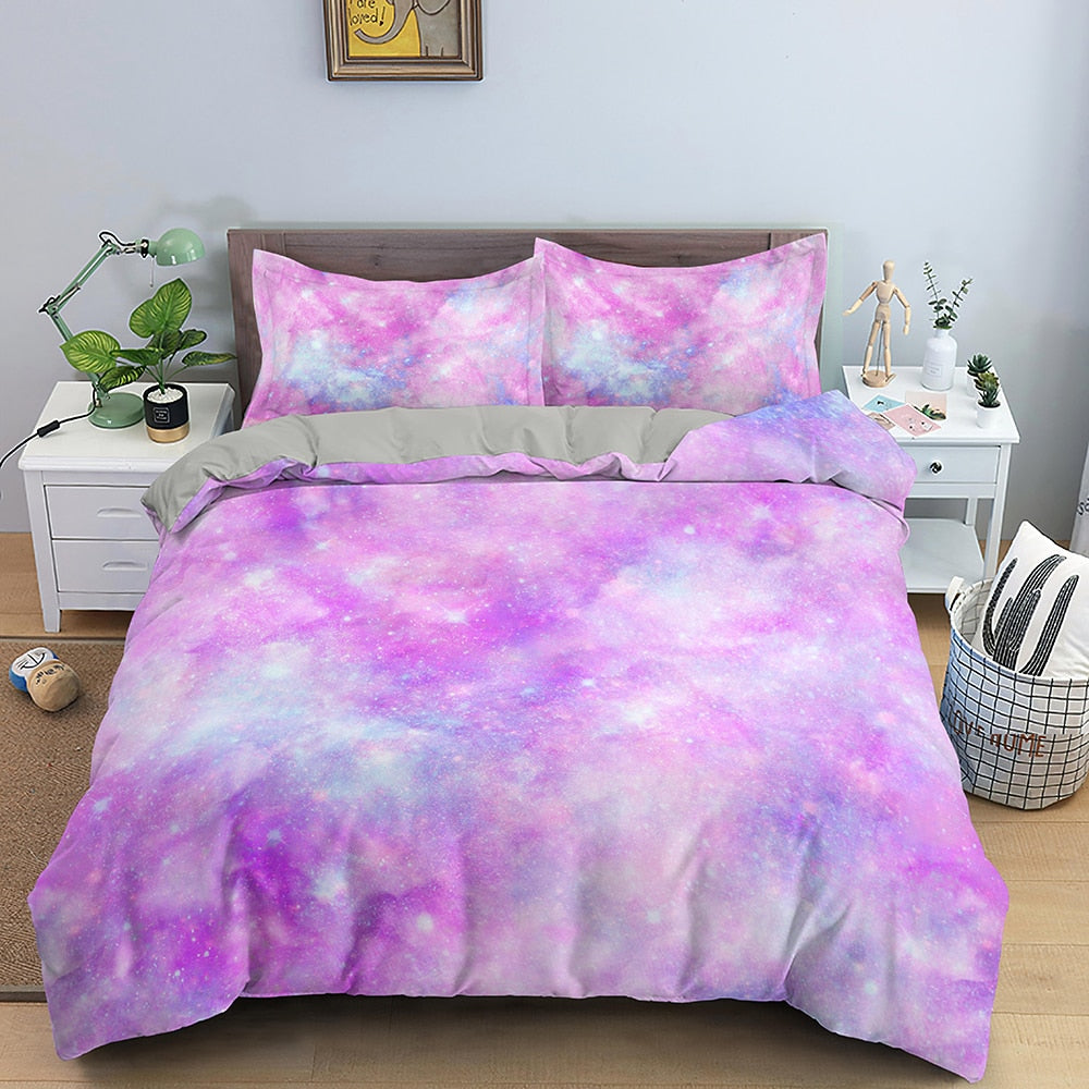 Housse De Couette Psychédélique Rose Et Violette