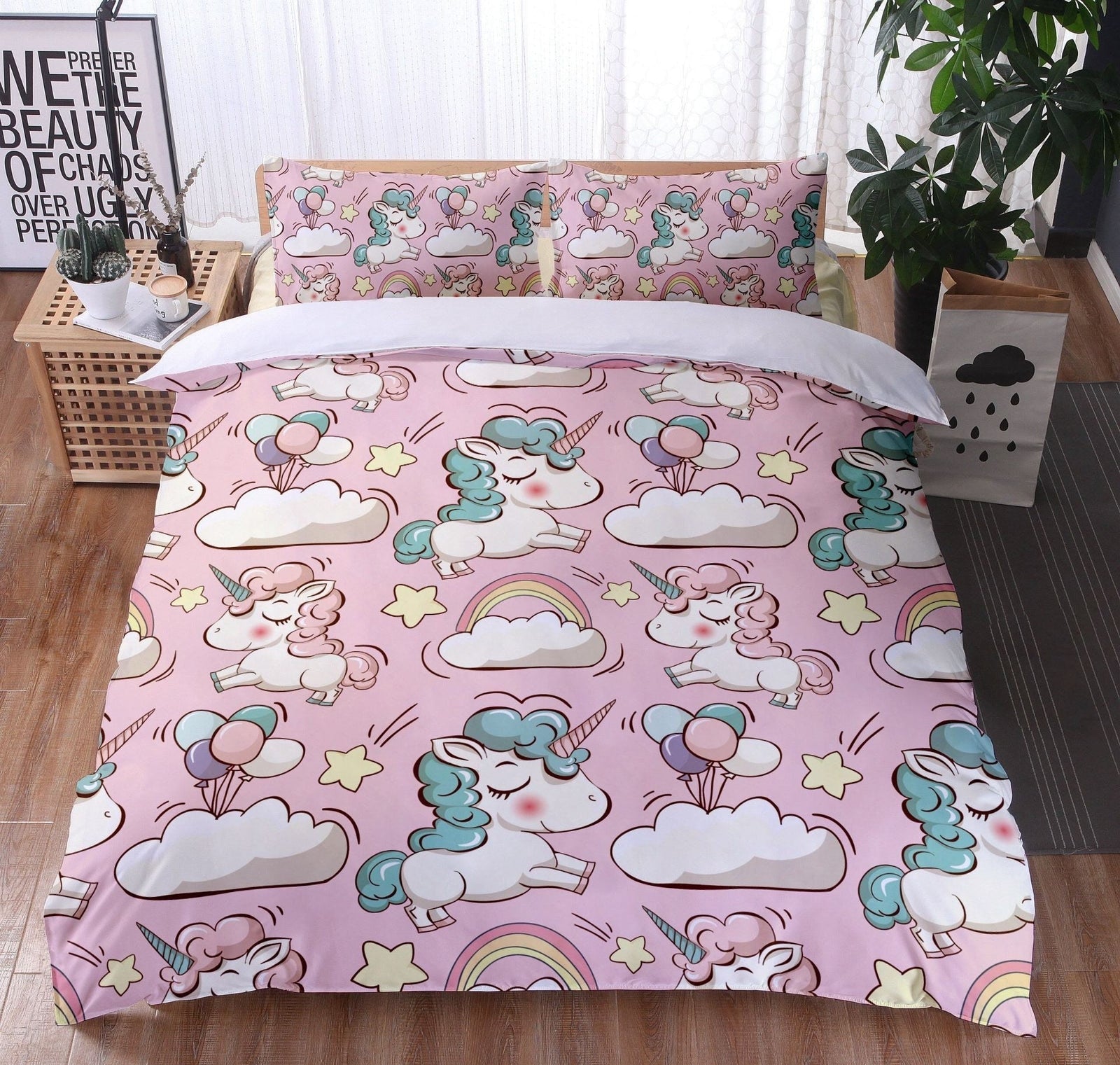 Housse De Couette Rose Licorne