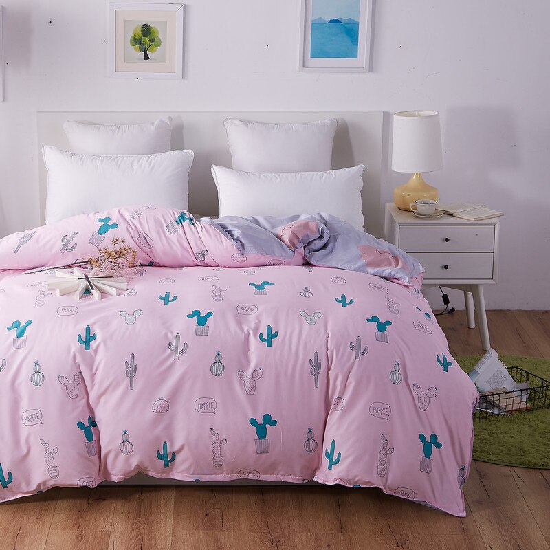 Housse De Couette Rose Motif Cactus