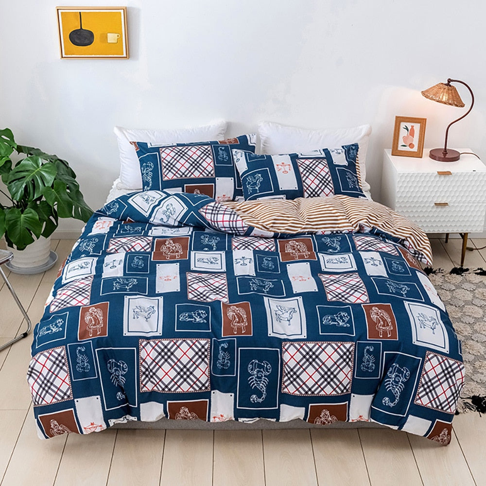 Housse De Couette Scandinave Forme Géométrique