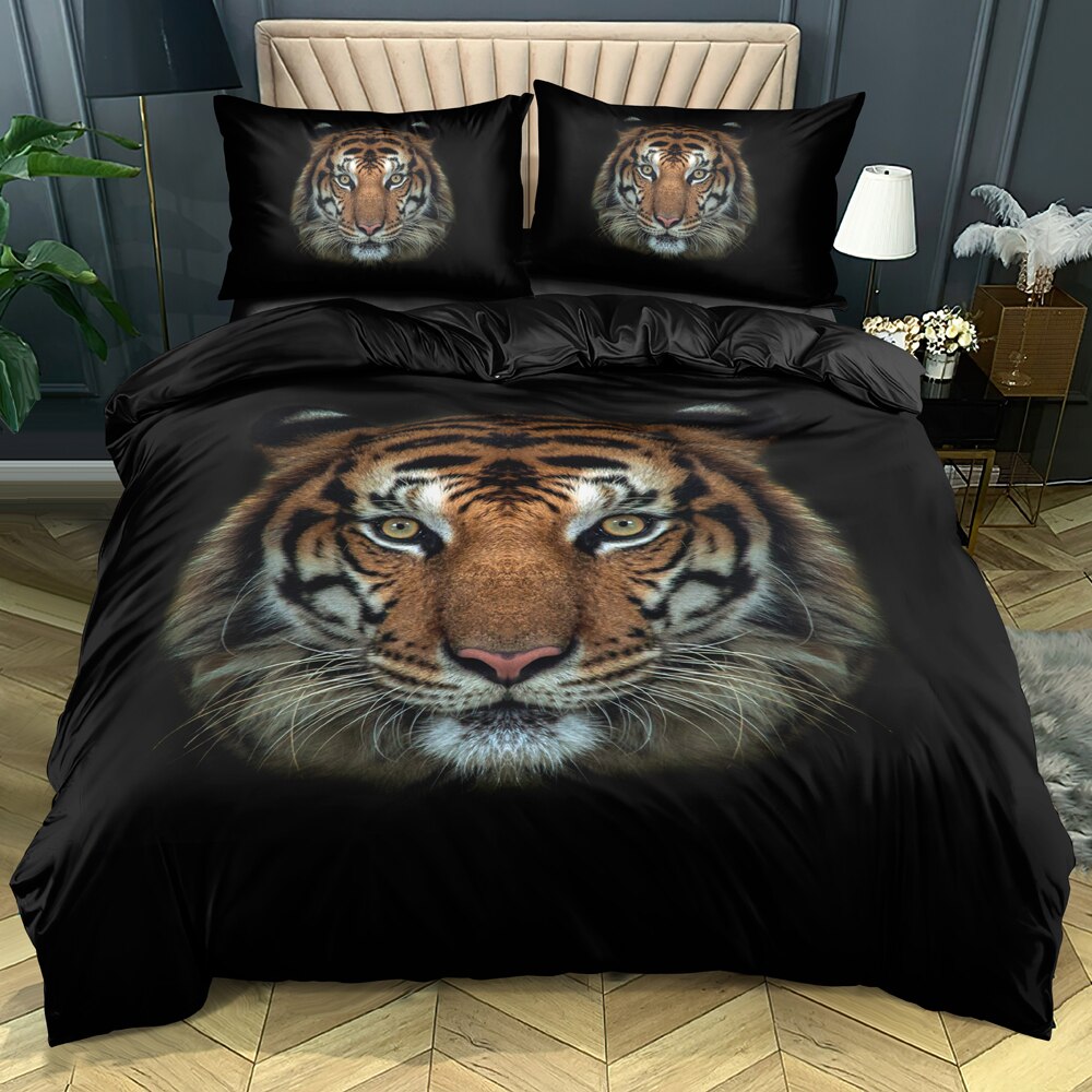 Housse De Couette Tête De Tigre