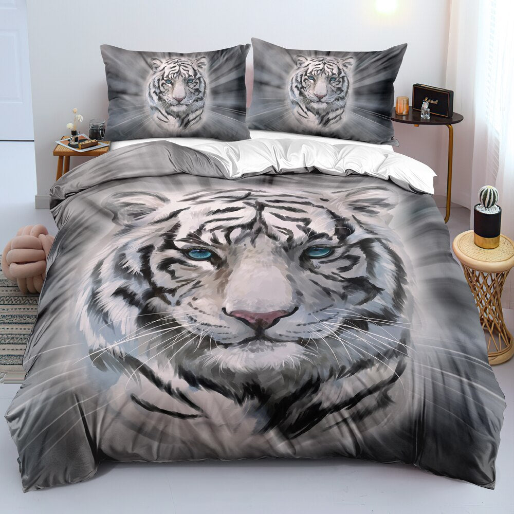 Housse De Couette Tigre Blanc