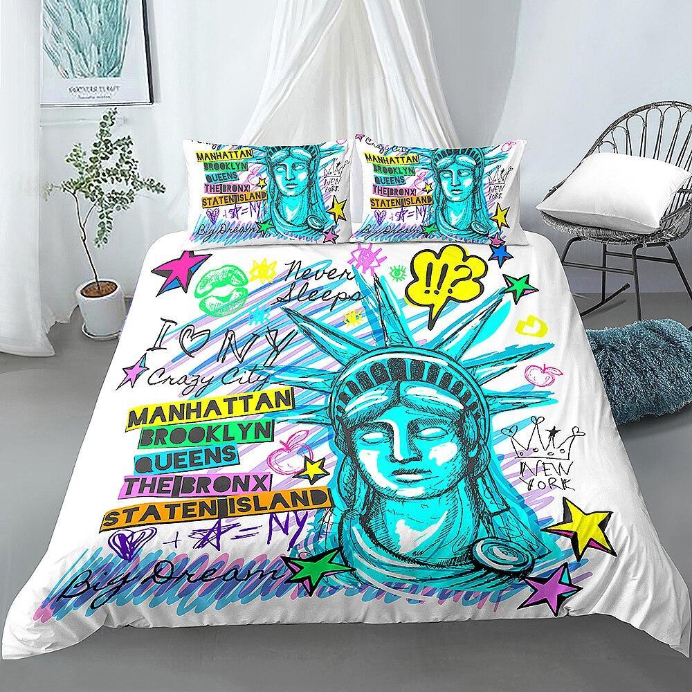 Housse De Couette Vintage Ado Garçon New York