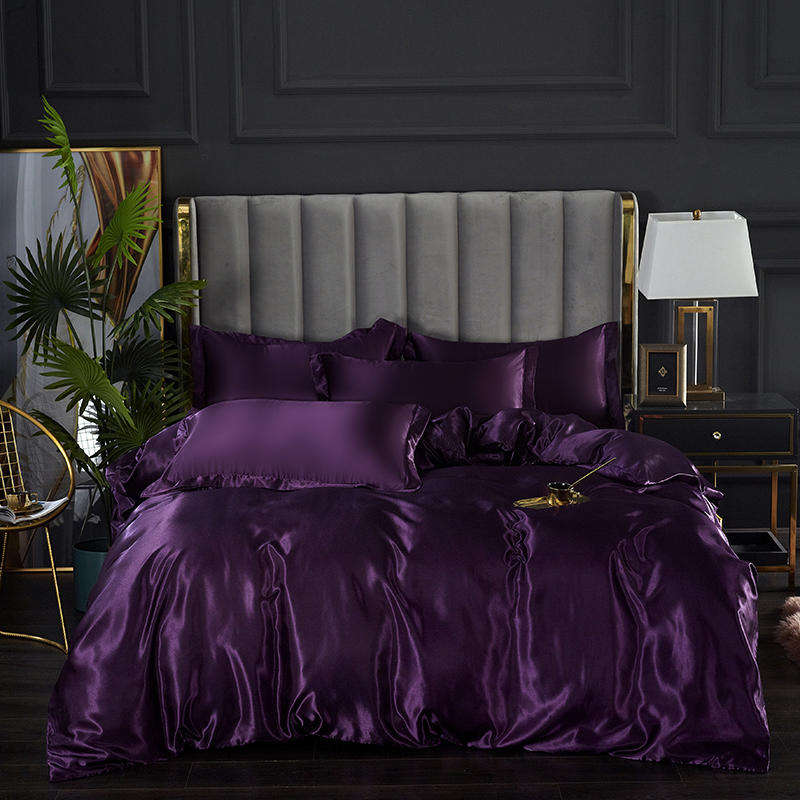 Housse De Couette Violette Satin