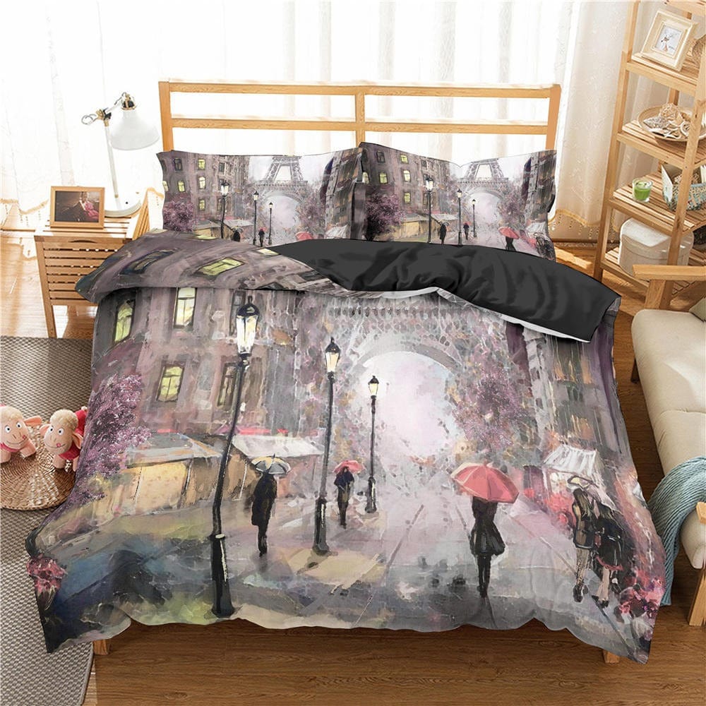 Housse de Couette 200x200 Motif Paris