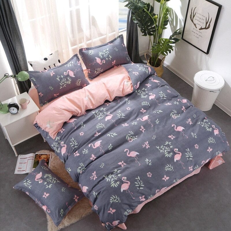 Housse de Couette 220x240 Gris Rose