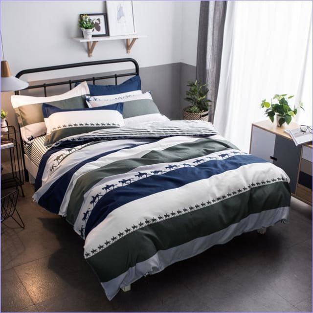 Housse de Couette Bandes et cavalier