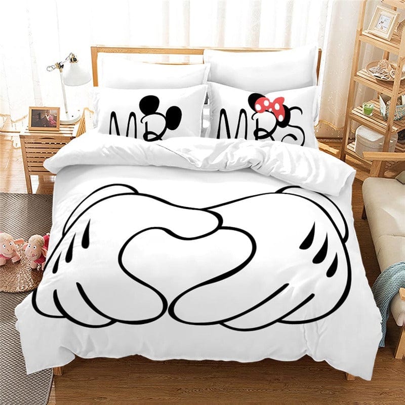 Housse de Couette Blanche Mr & Mrs Mickey