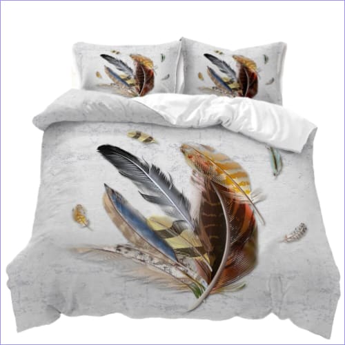 Housse de Couette Blanche à Plumes Foncées