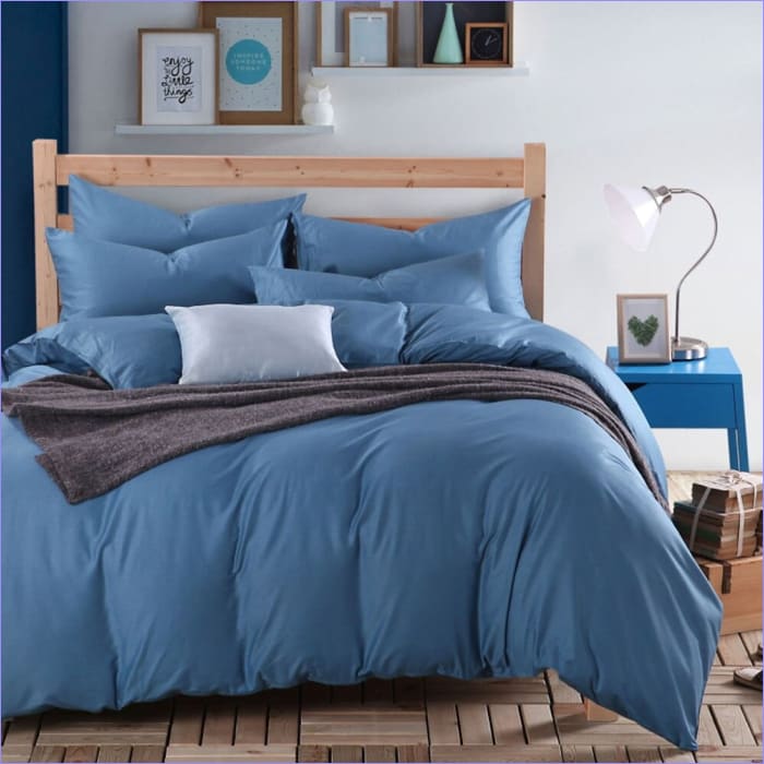 Housse de Couette Bleu Barbeau