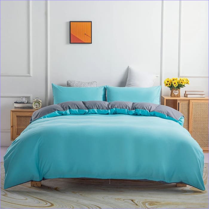 Housse de Couette Bleu Celadon
