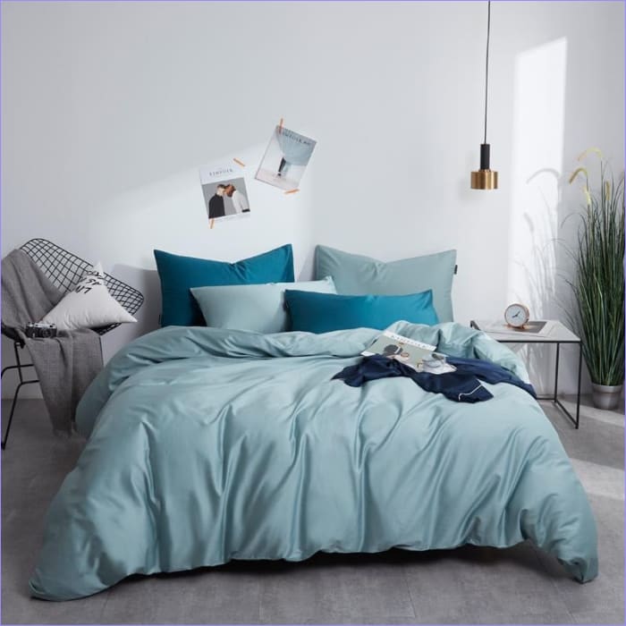 Housse de Couette Bleu Clair