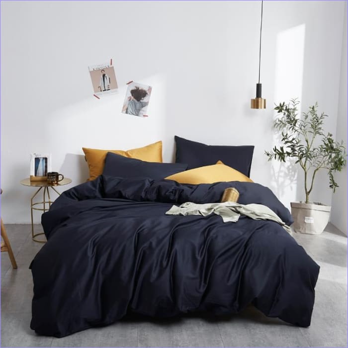 Housse de Couette Bleu Foncé