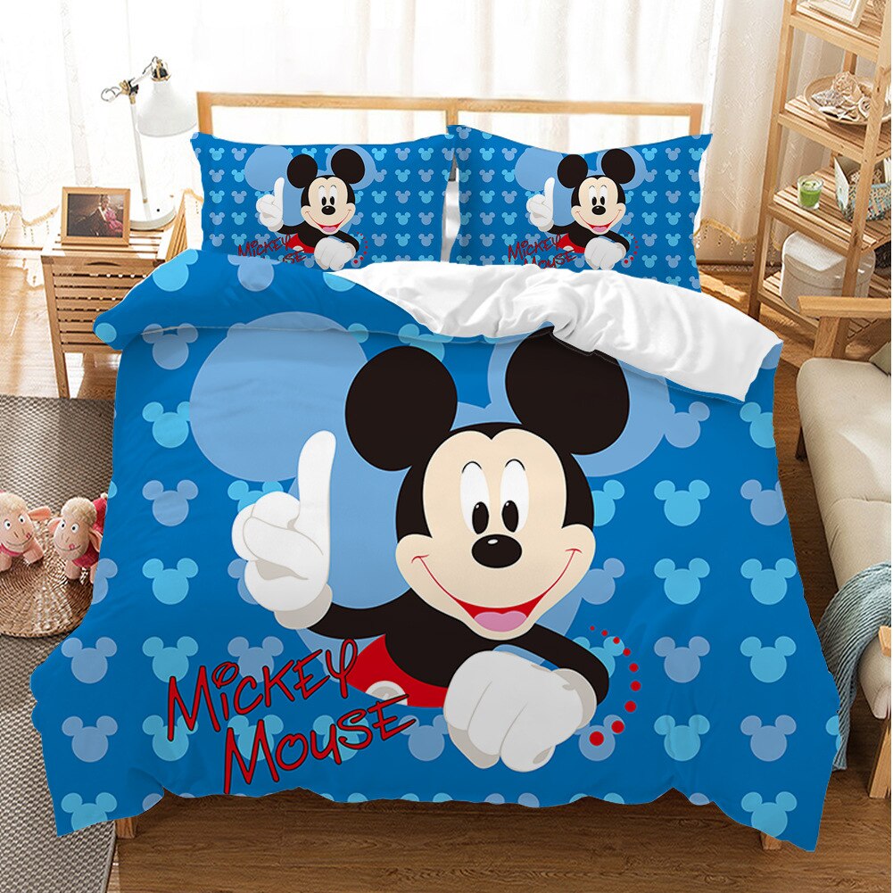 Housse de Couette Bleue Mickey Mouse