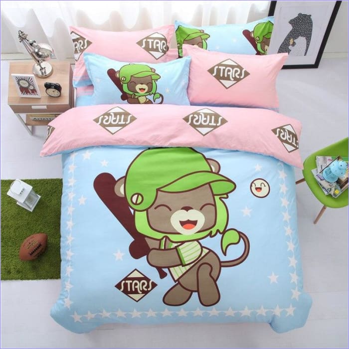 Housse de Couette Chat Baseball