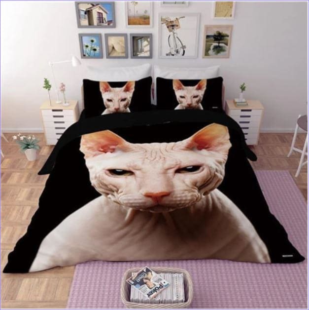 Housse de Couette Chat Sphynx
