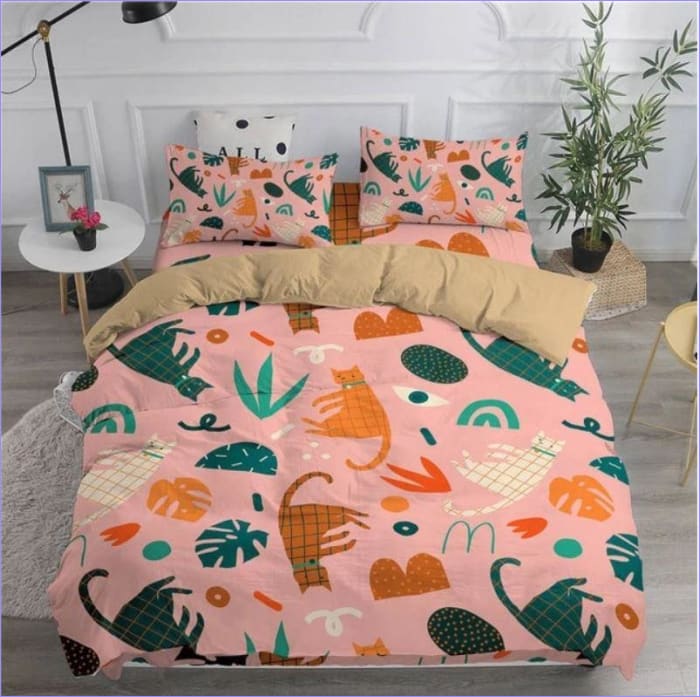 Housse de Couette Chat Tropical