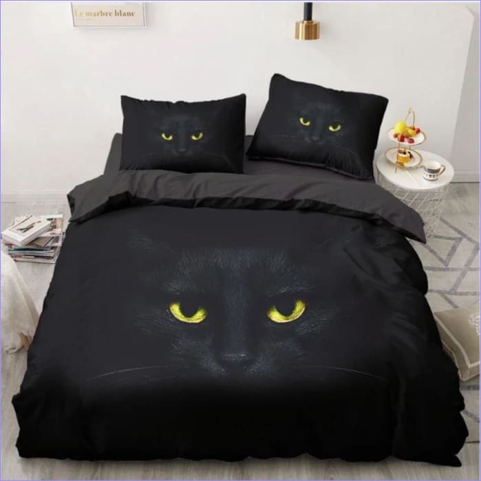Housse de Couette Chat noir Obscurité