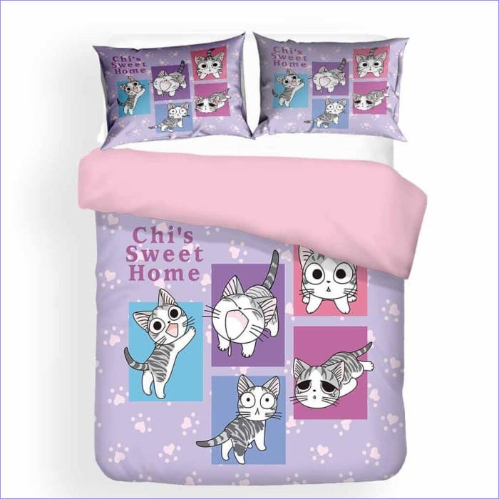 Housse de Couette Chaton Manga fille