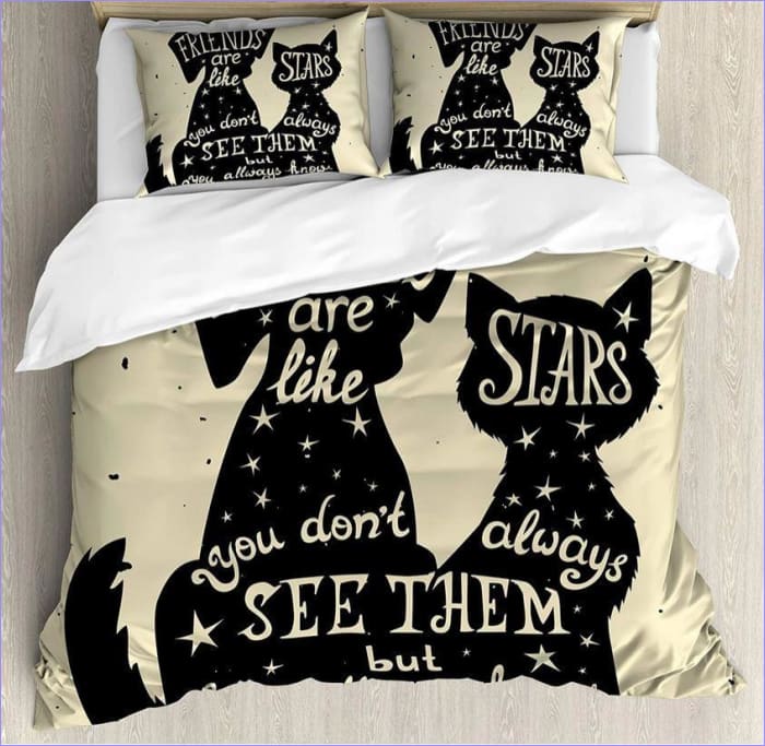 Housse de Couette Chats Étoiles