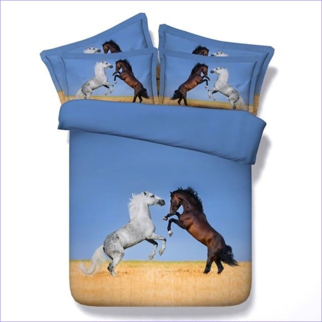 Housse de Couette Cheval Pâturages