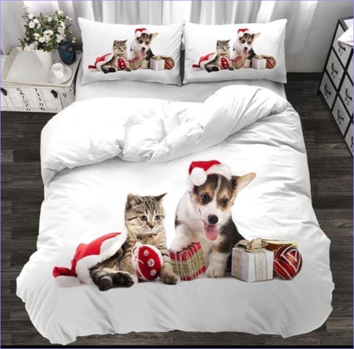 Housse de Couette Chien et Chat